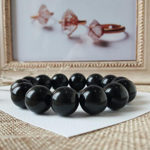 16mm Black Obsidian Bracelet