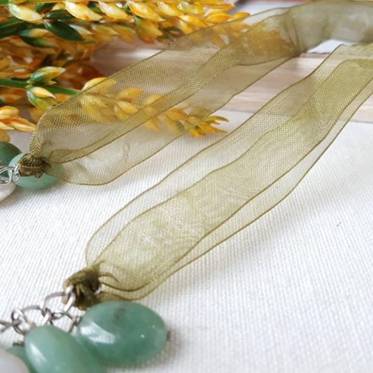 Aventurine With Pearl Necklace