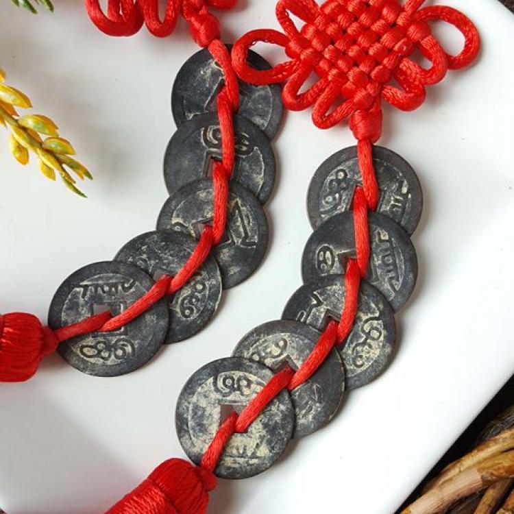 仿古五帝铜钱吊饰