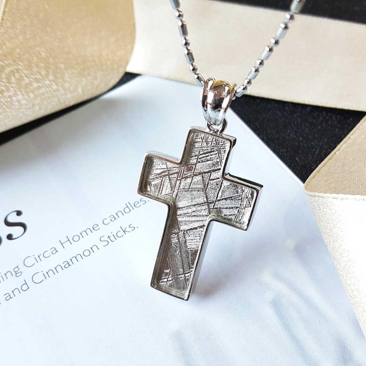 Gibeon Meteorite Cross Pendant Icrystal Asia