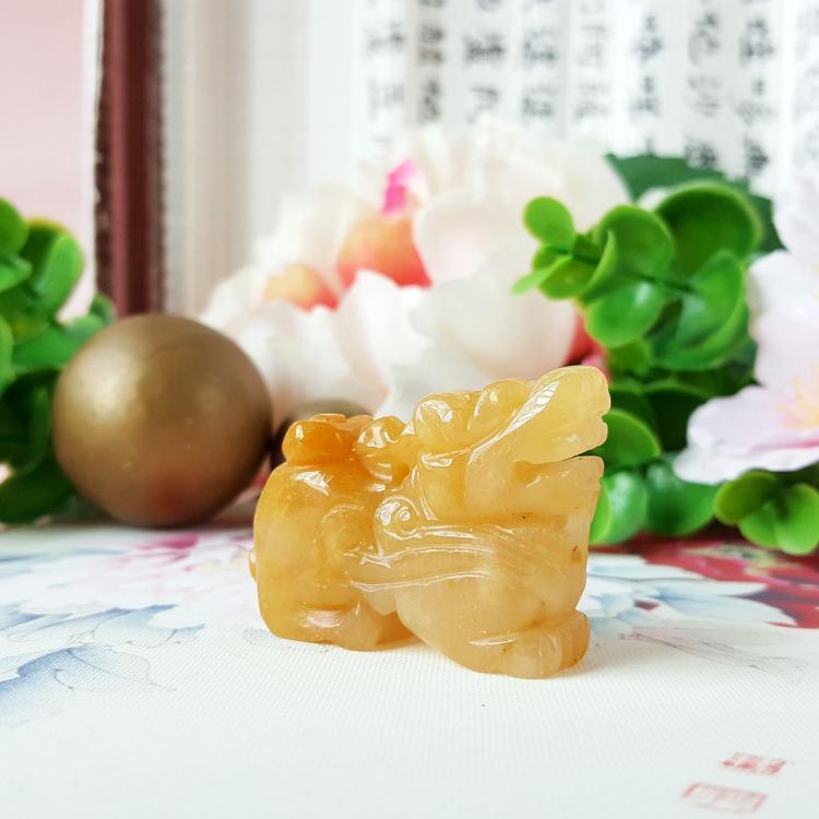 黄玉3D貔貅配件