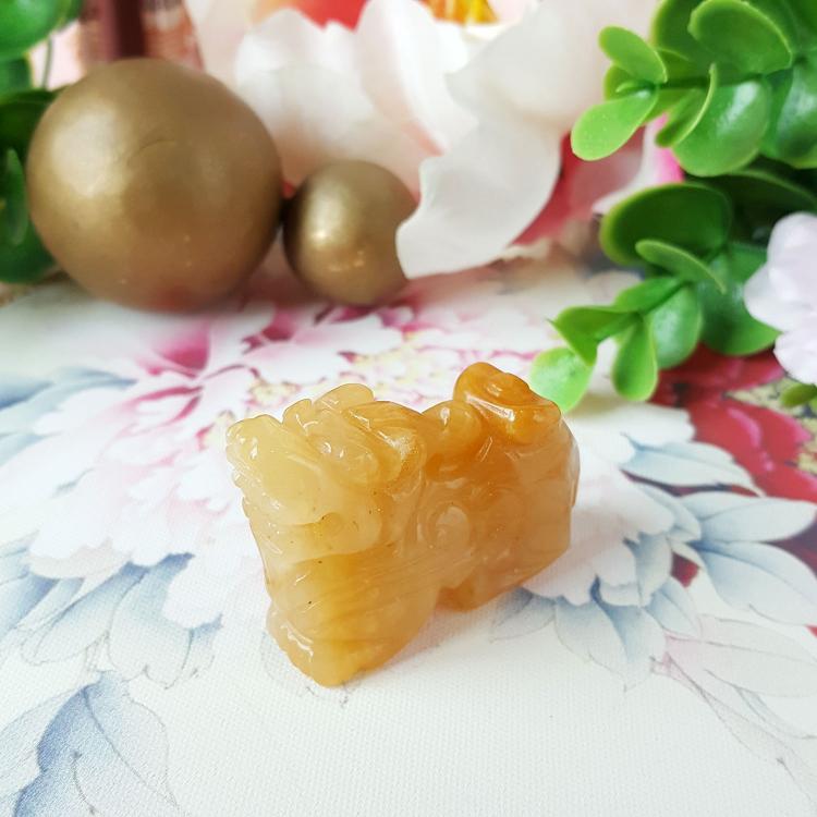 黄玉3D貔貅配件