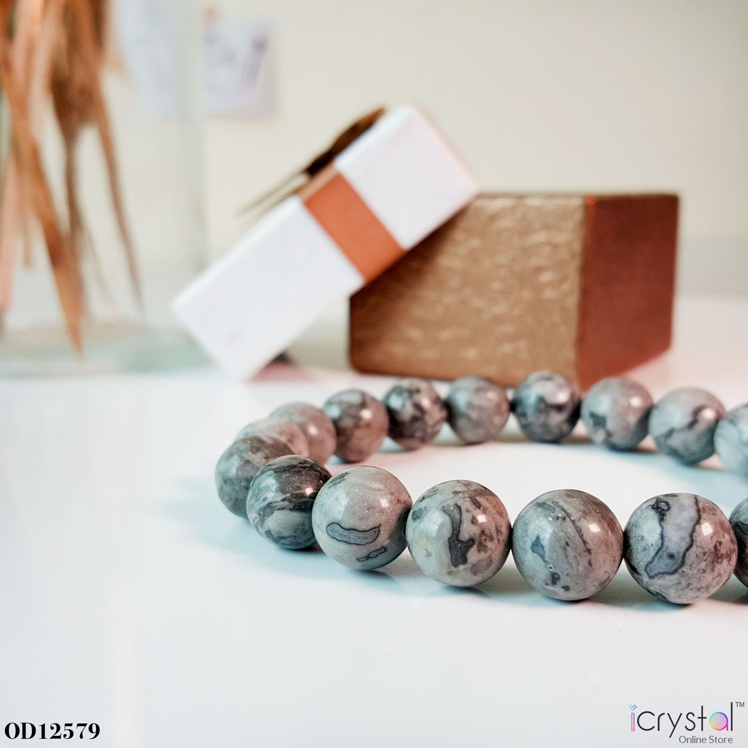 10mm 风景碧玉手链