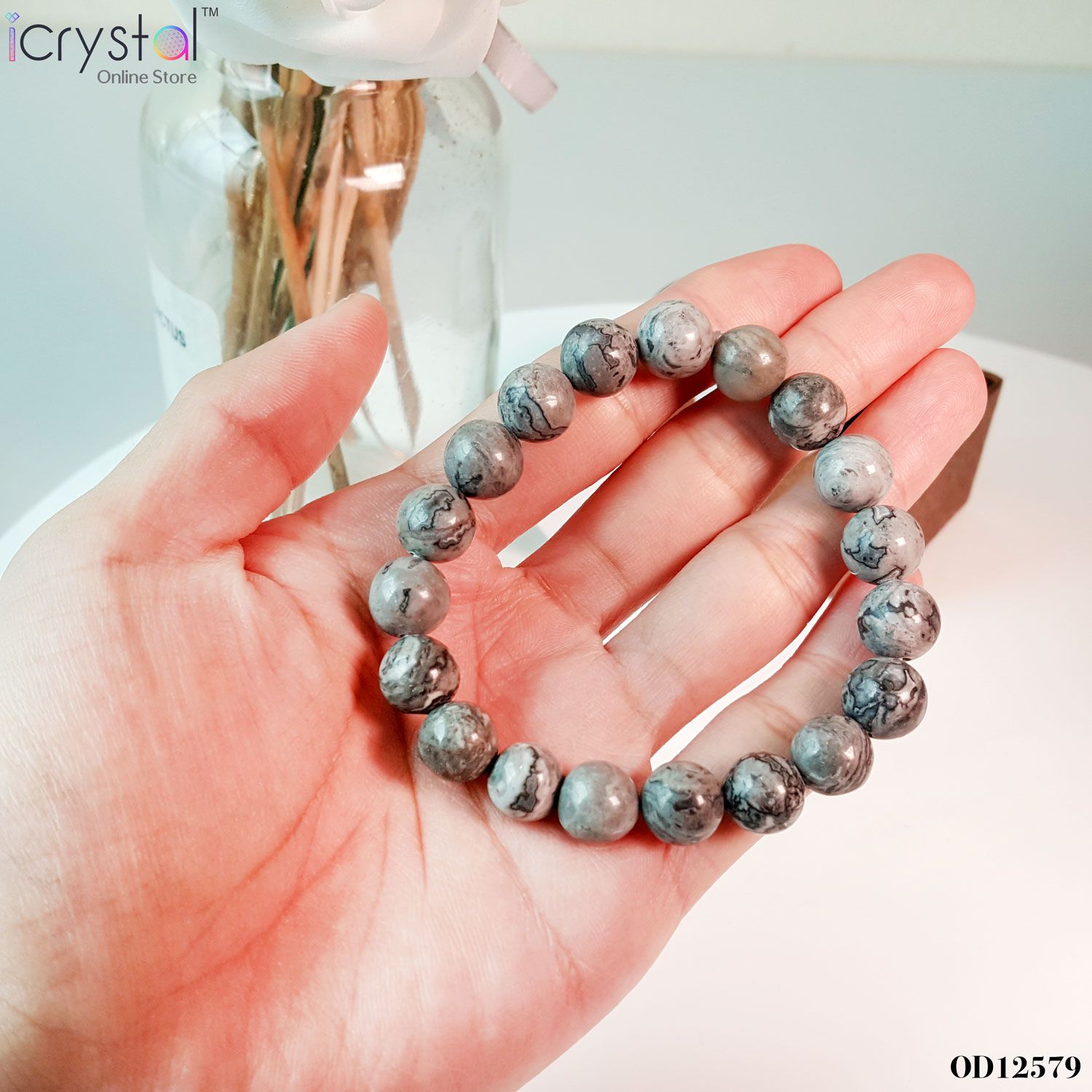 10mm 风景碧玉手链