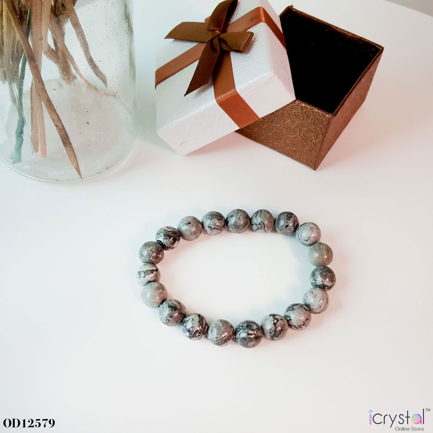 10mm 风景碧玉手链