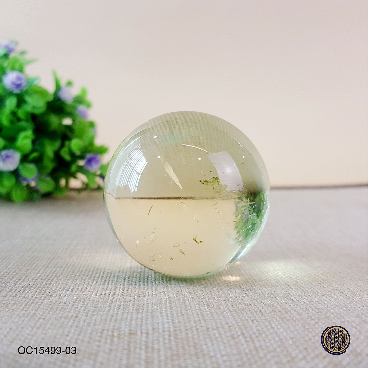 彩虹黄水晶球