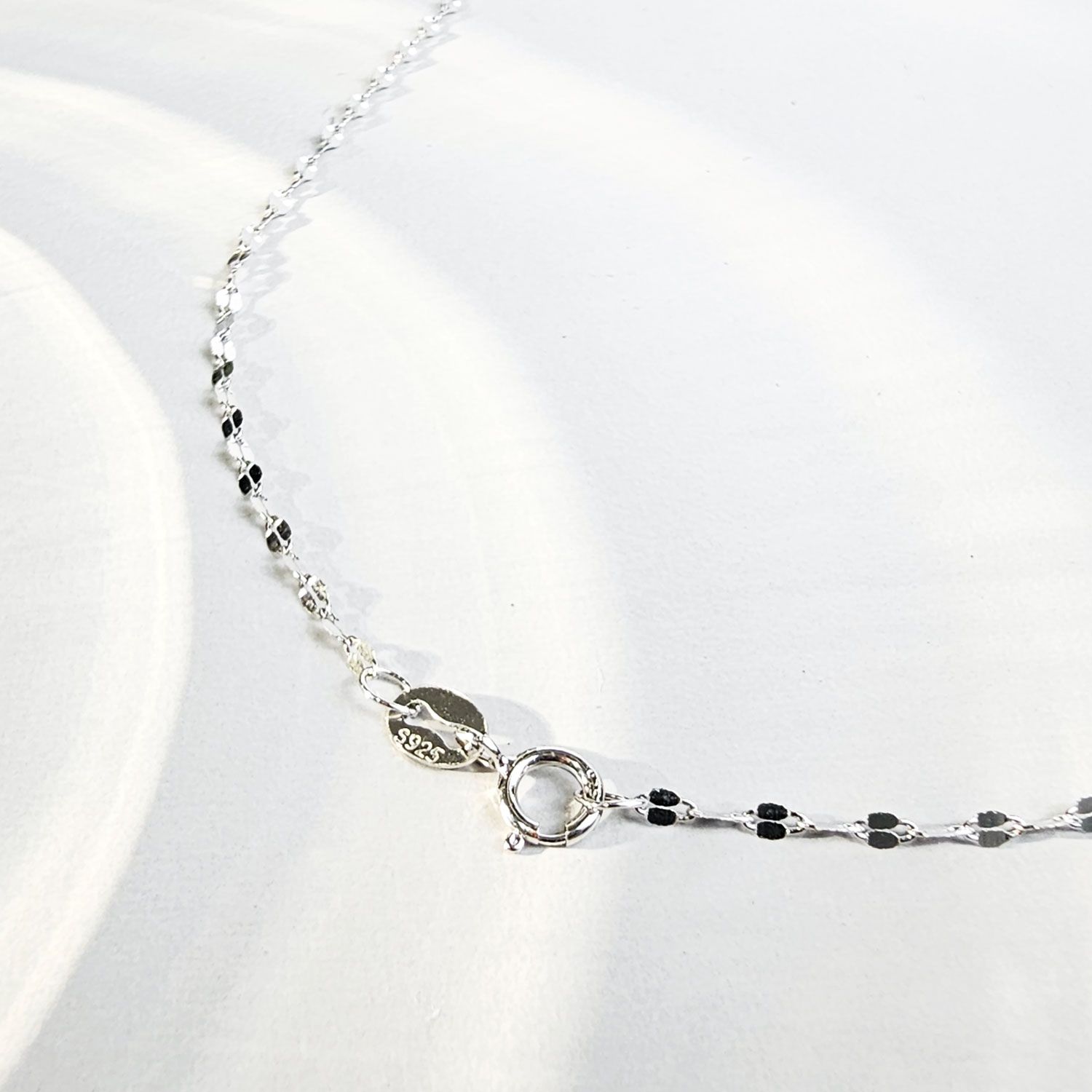 (16 inch) 30 Double Silver Necklace
