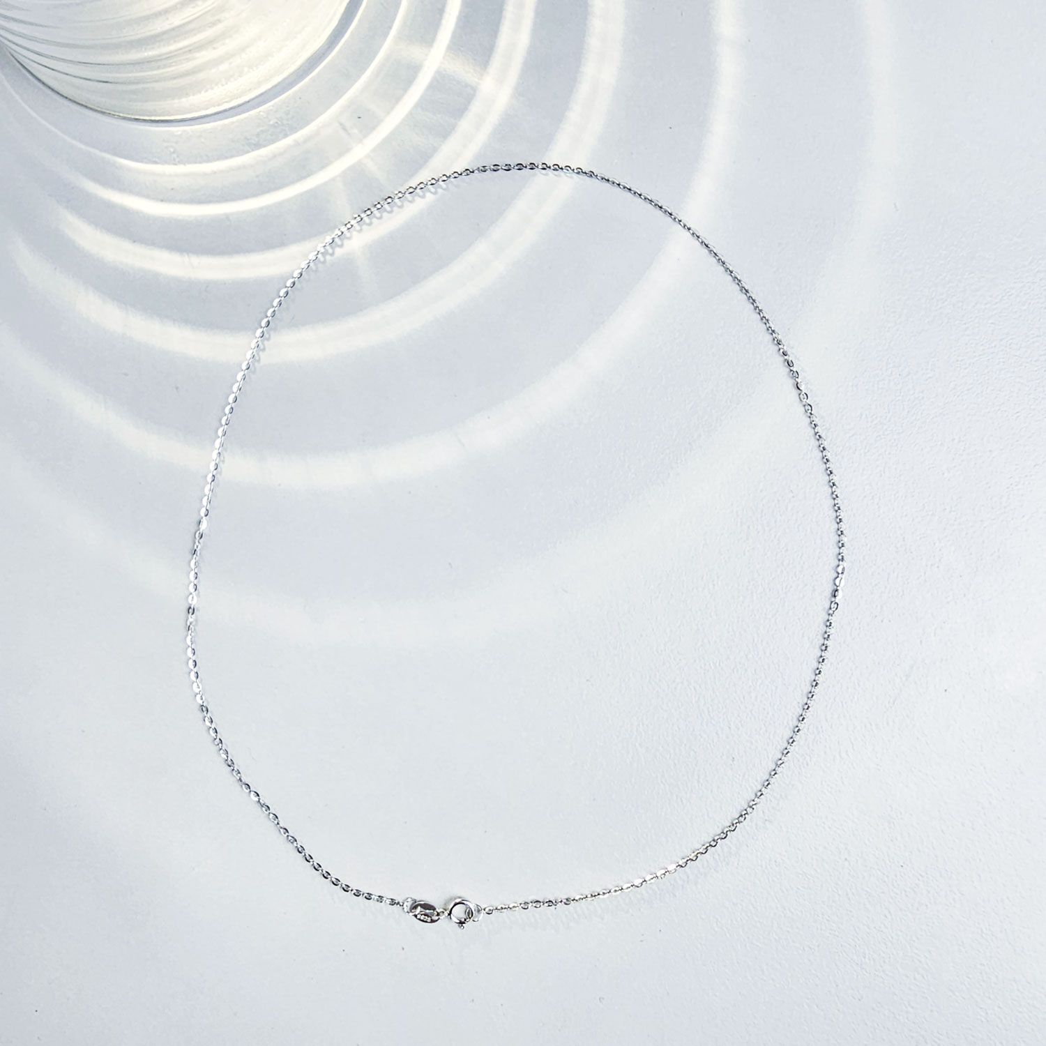 (16 inch) 30 Shine 0 Silver Necklace