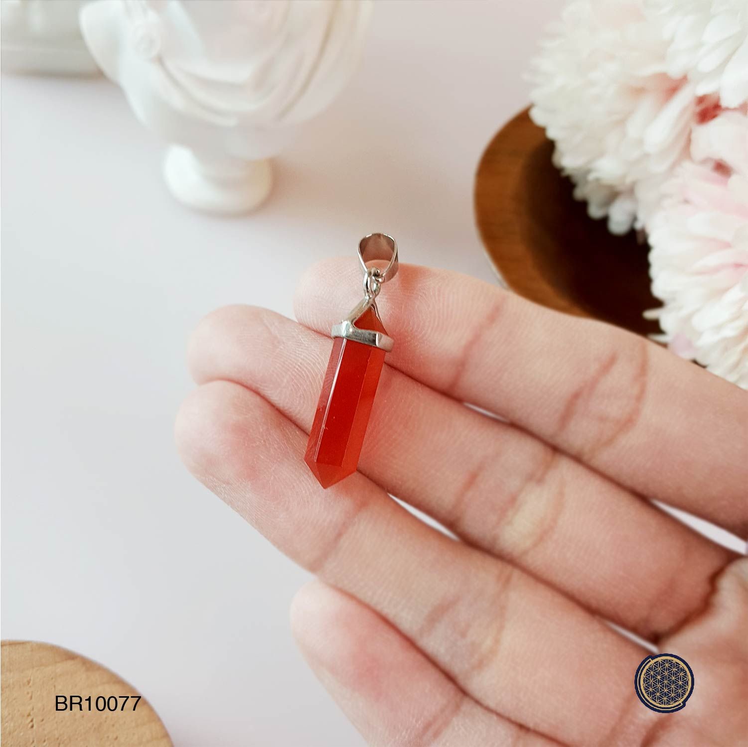 Red Agate Point Pendant