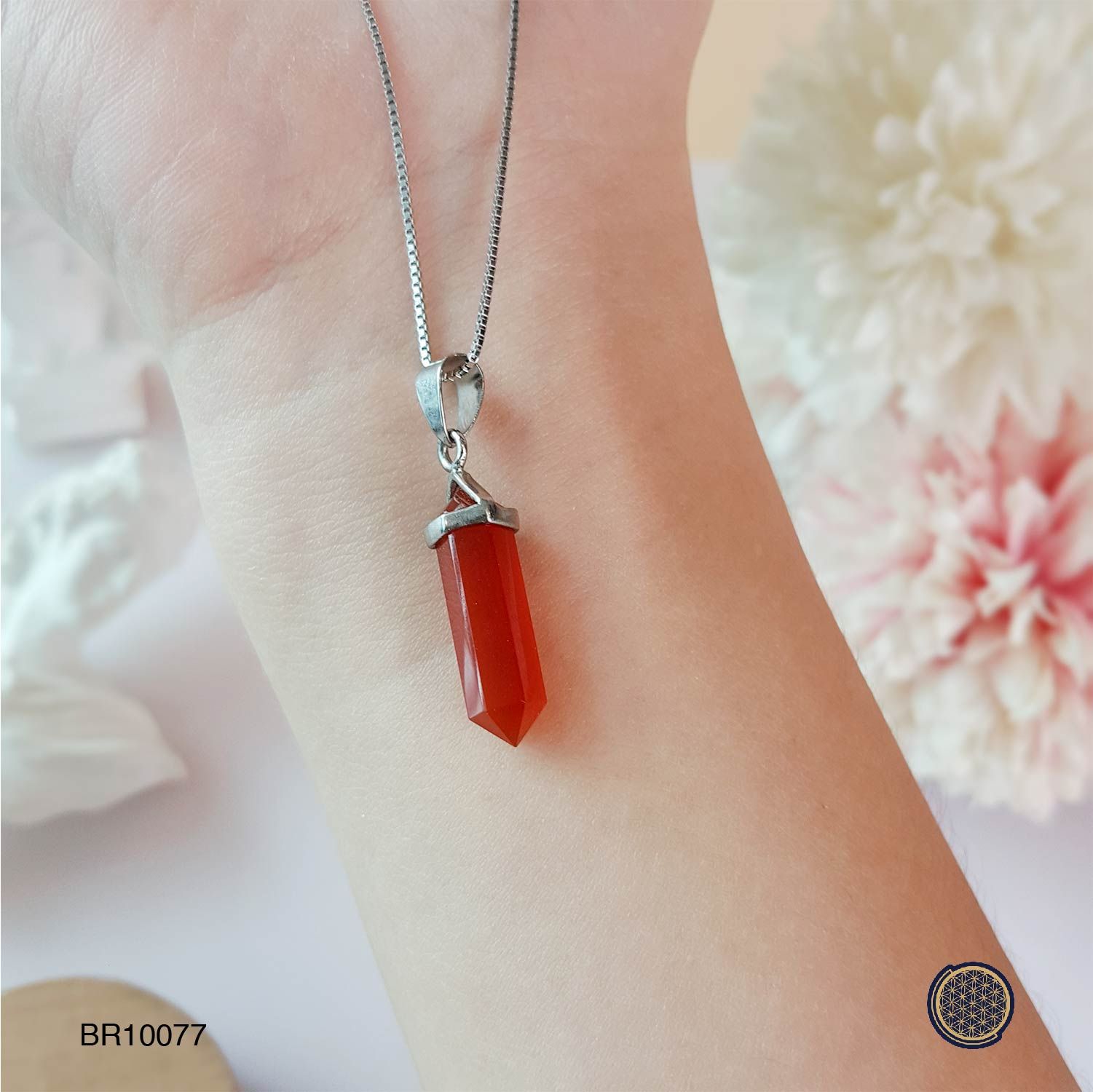 Red Agate Point Pendant