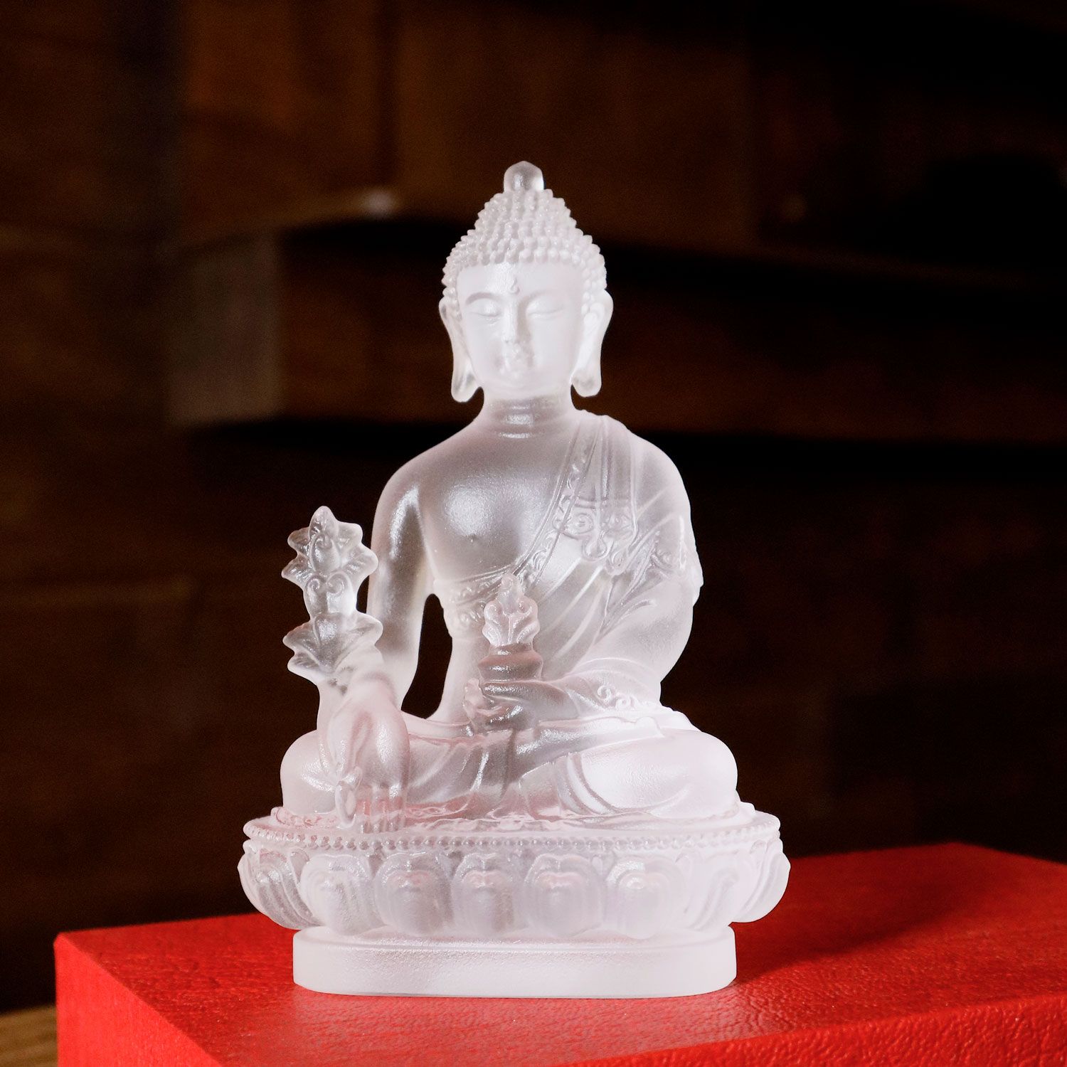白琉璃药师佛摆件(12CM)