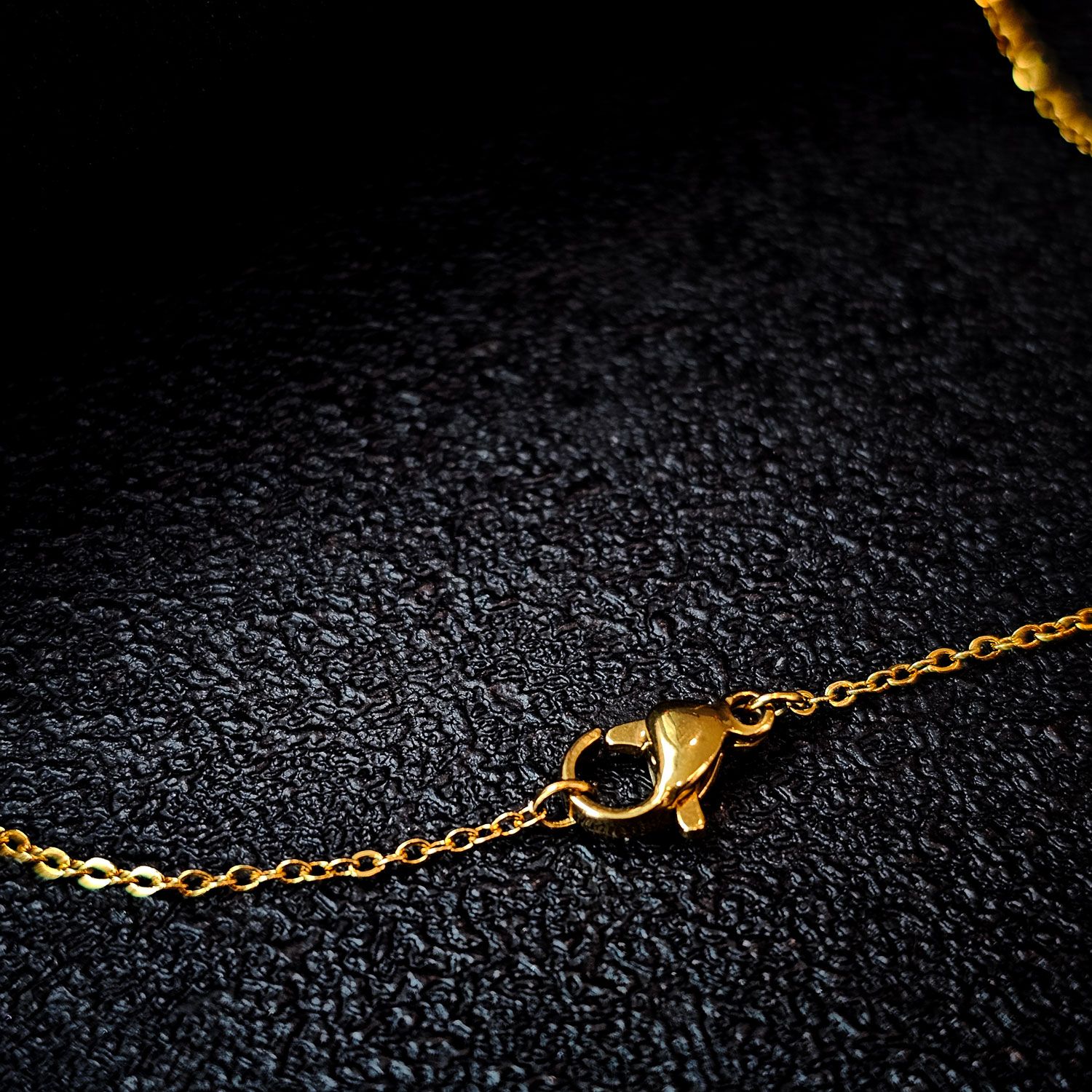Stainless Steel ‘O’ Gold Necklace -Plated 