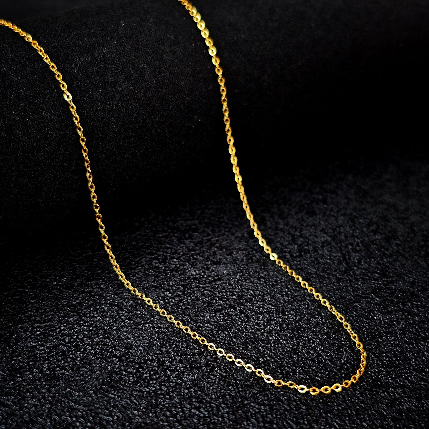 不锈钢‘O’形金项链 -铜电镀金 