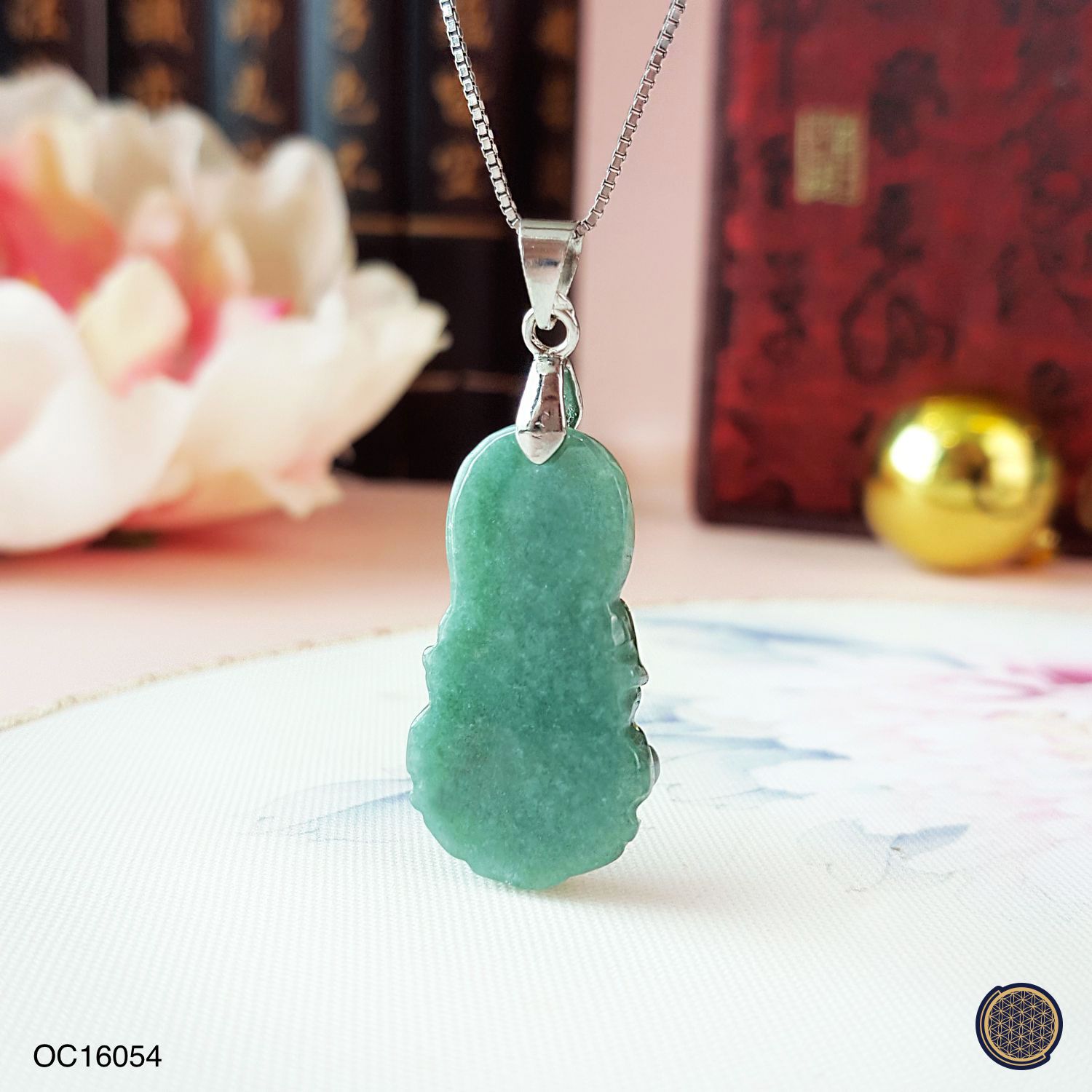 Jade kwan yin on sale pendant