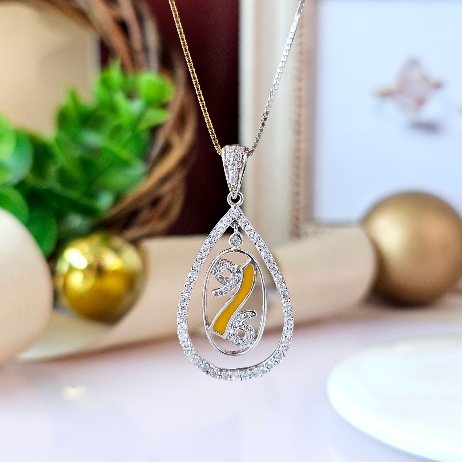 Crystal S925 Lucky Number  Pendant