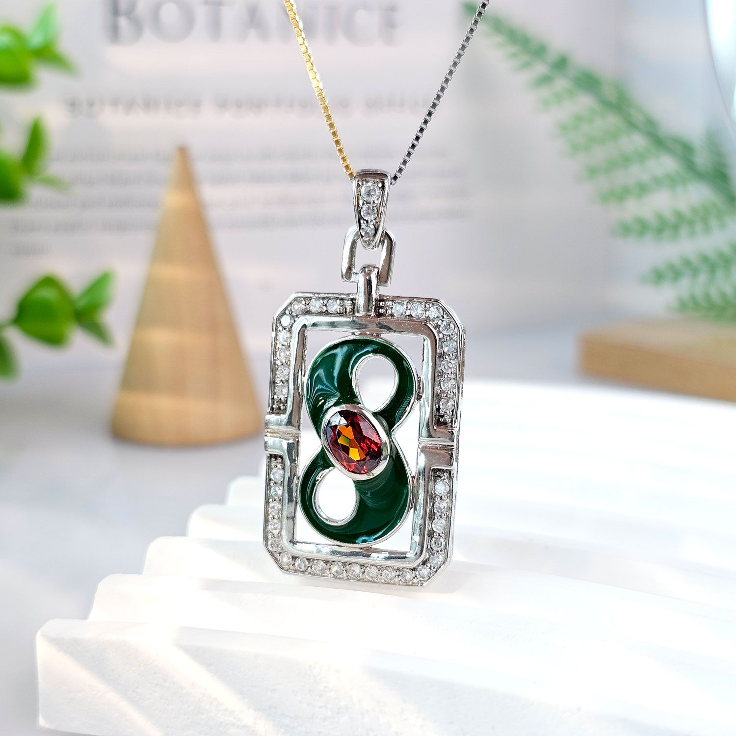 Lucky Number Crystal Pendant