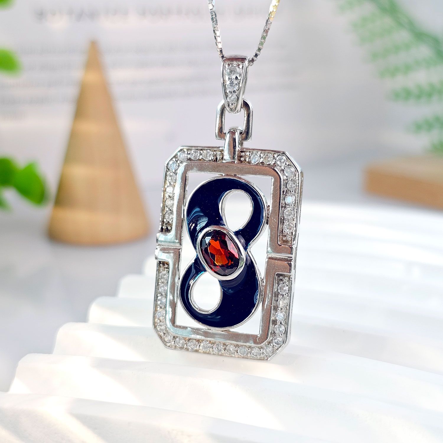 Lucky Number Crystal Pendant