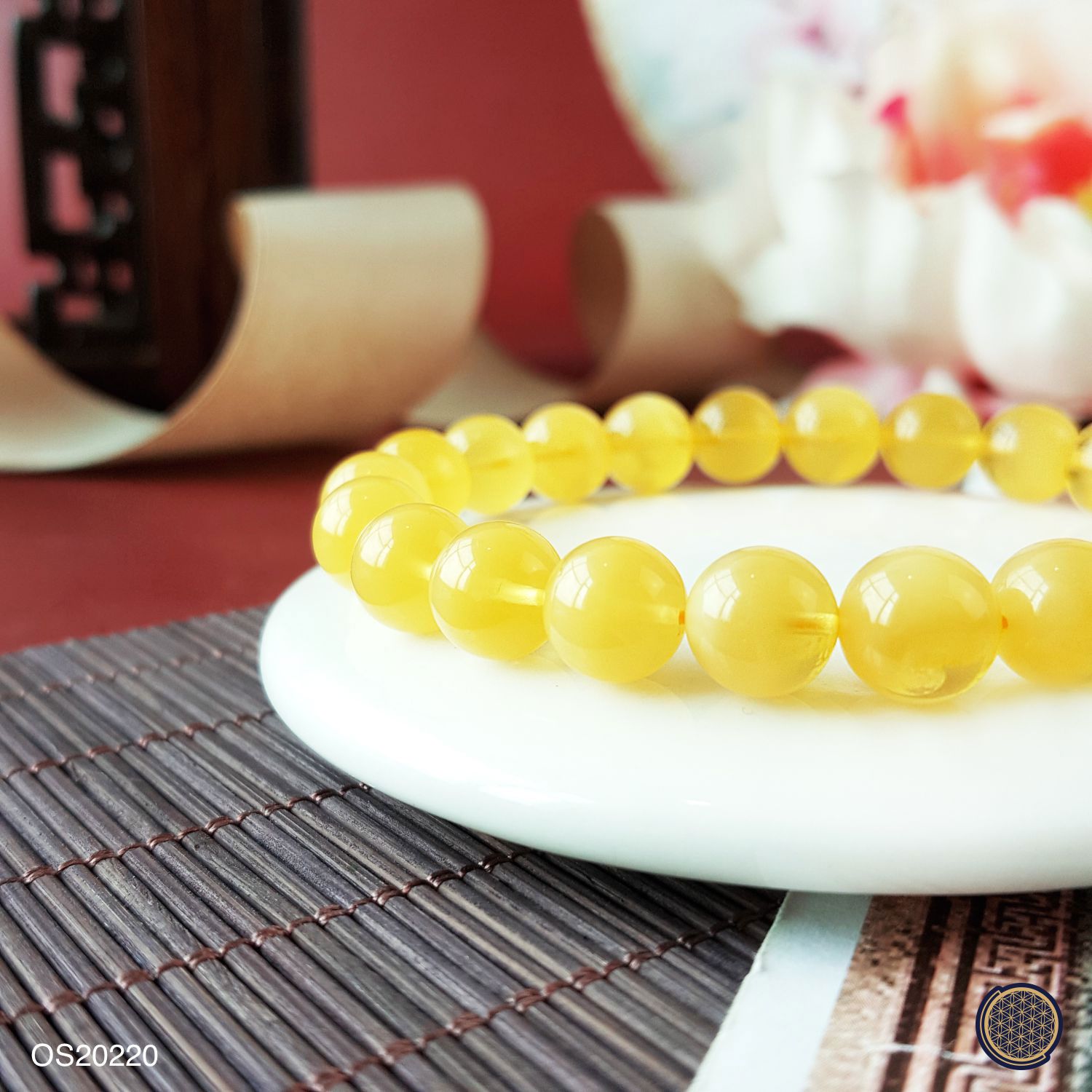 8.5mm Gold Twisted Beeswax  Bracelet