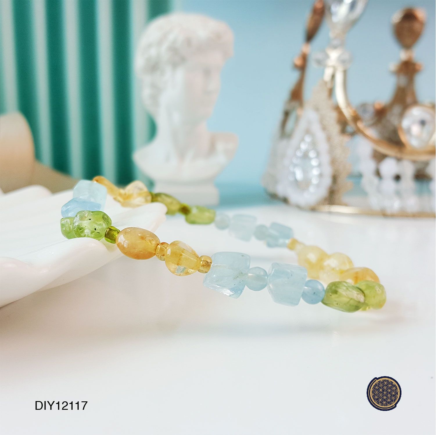 Citrine +Peridot+Aquamarine Diy Bracelet