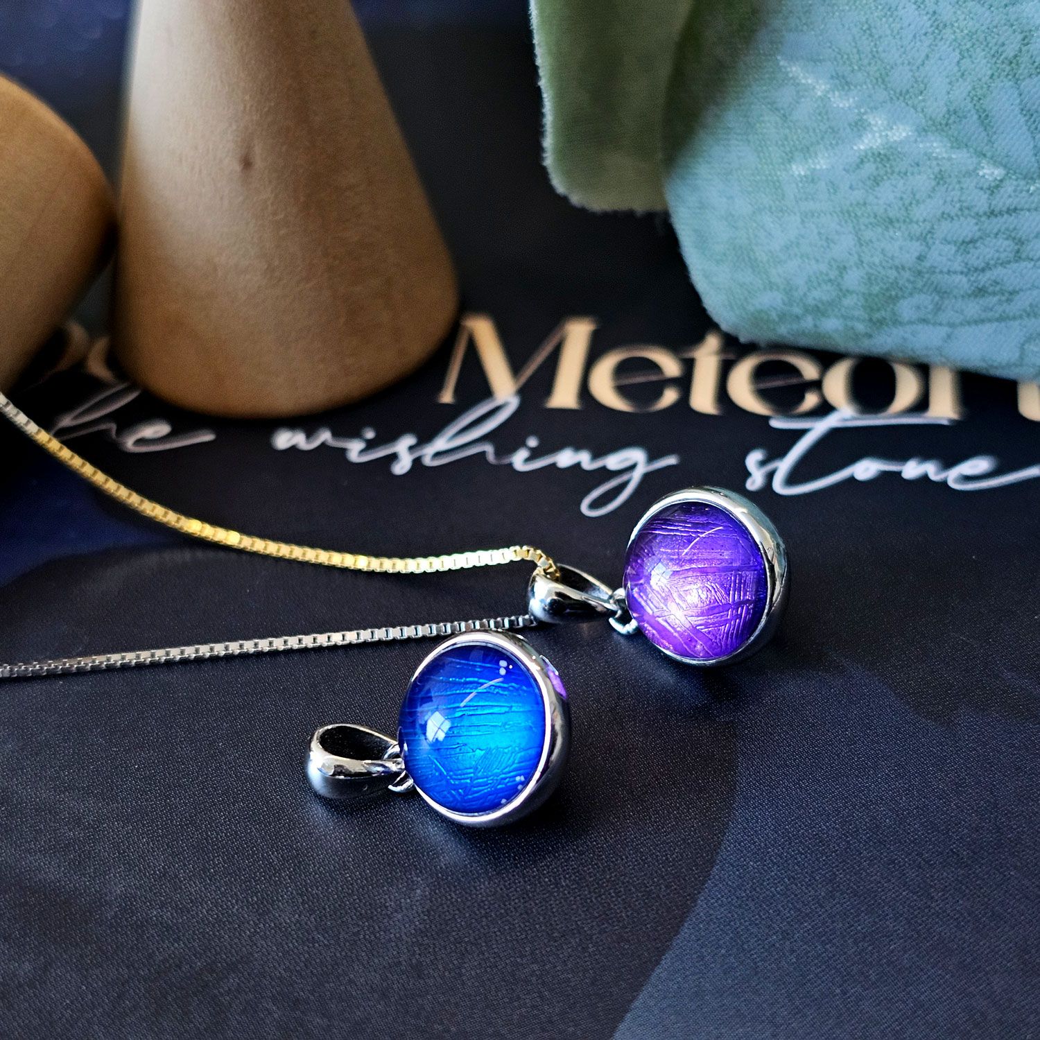 Meteorite  Universe Star Sky Pendant - Purple + Blue 