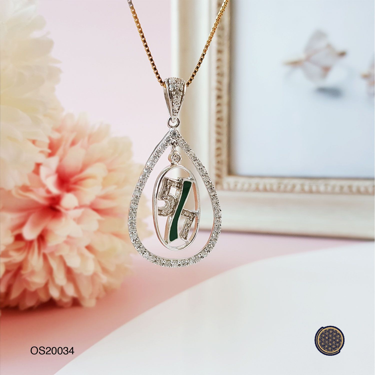 Crystal S925 Lucky Number  Pendant