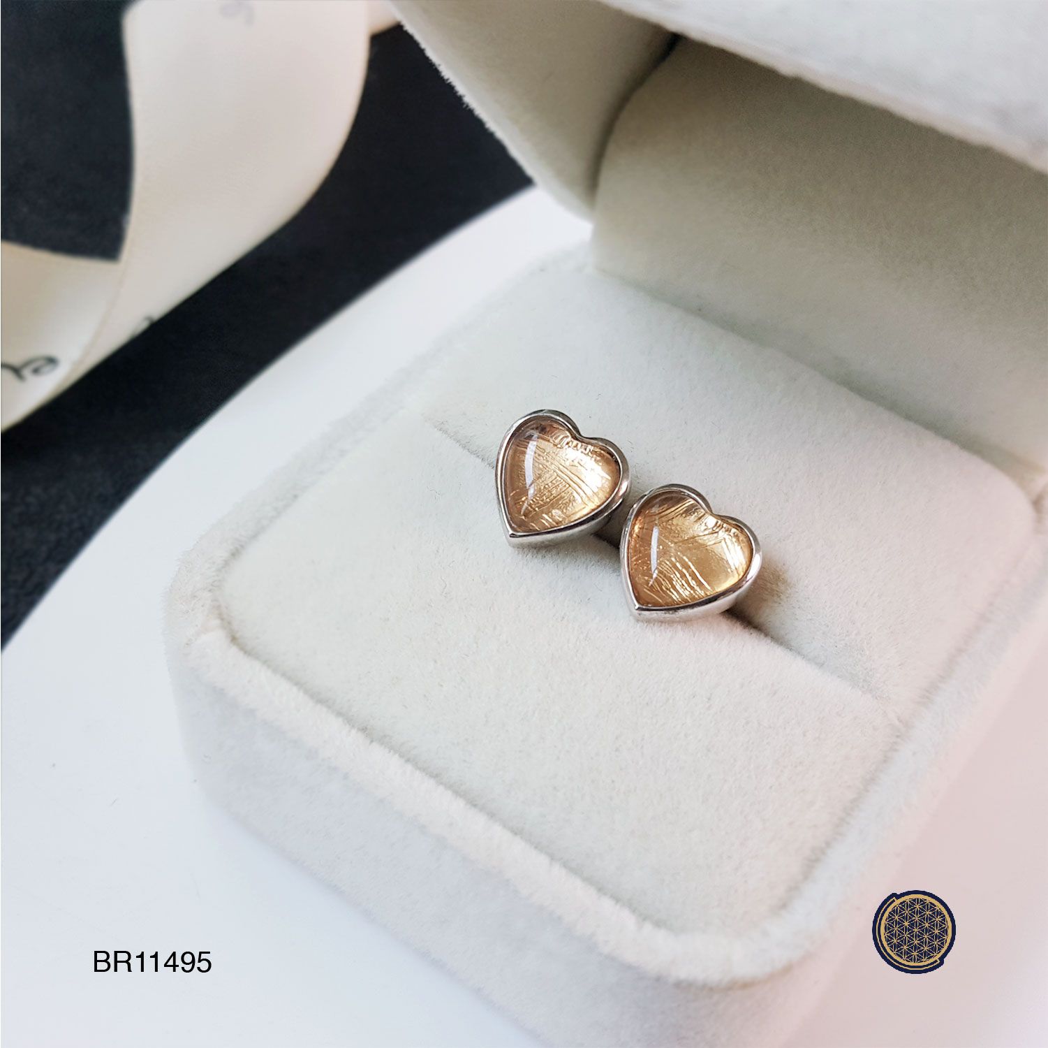 Meteorite  Love Shape Earring - Gold 