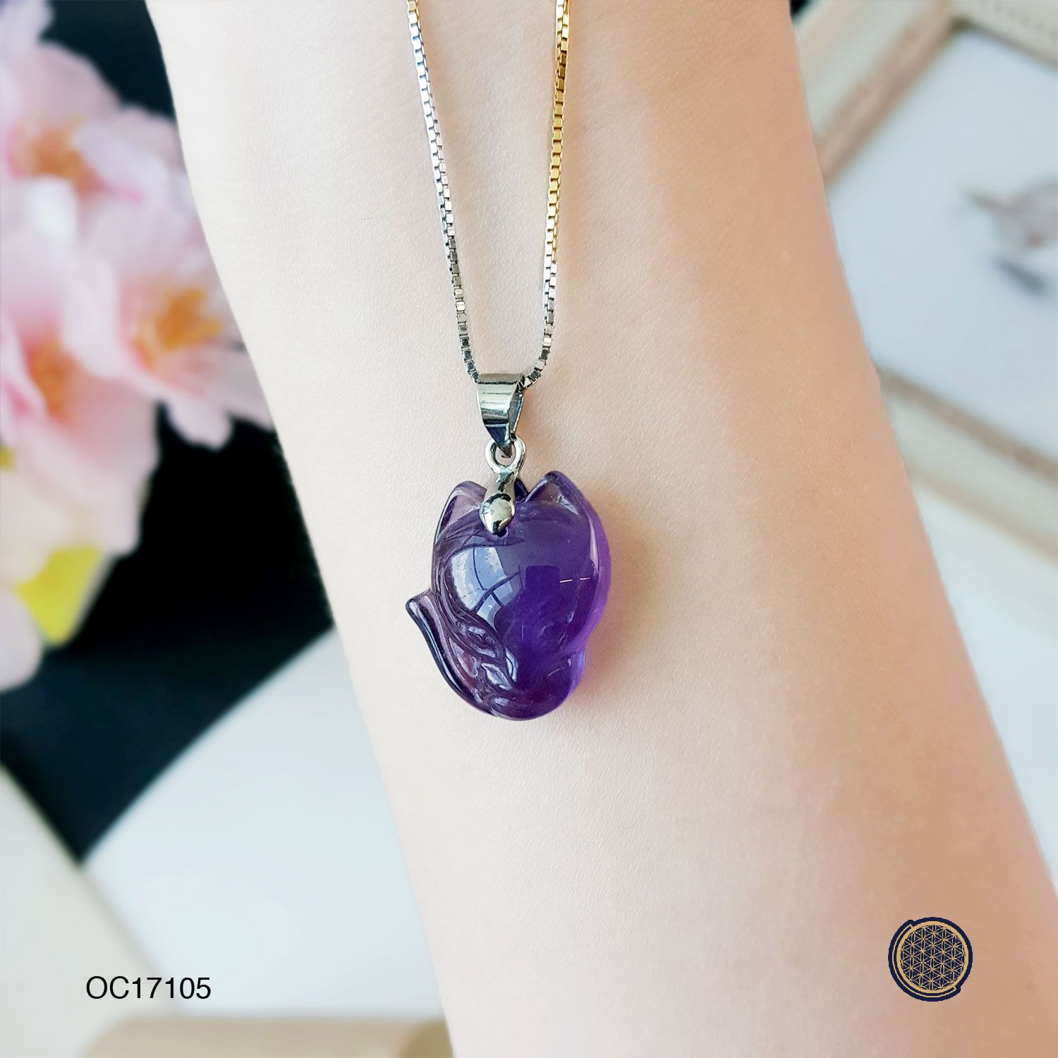 Amethyst Fox Pendant (S) 