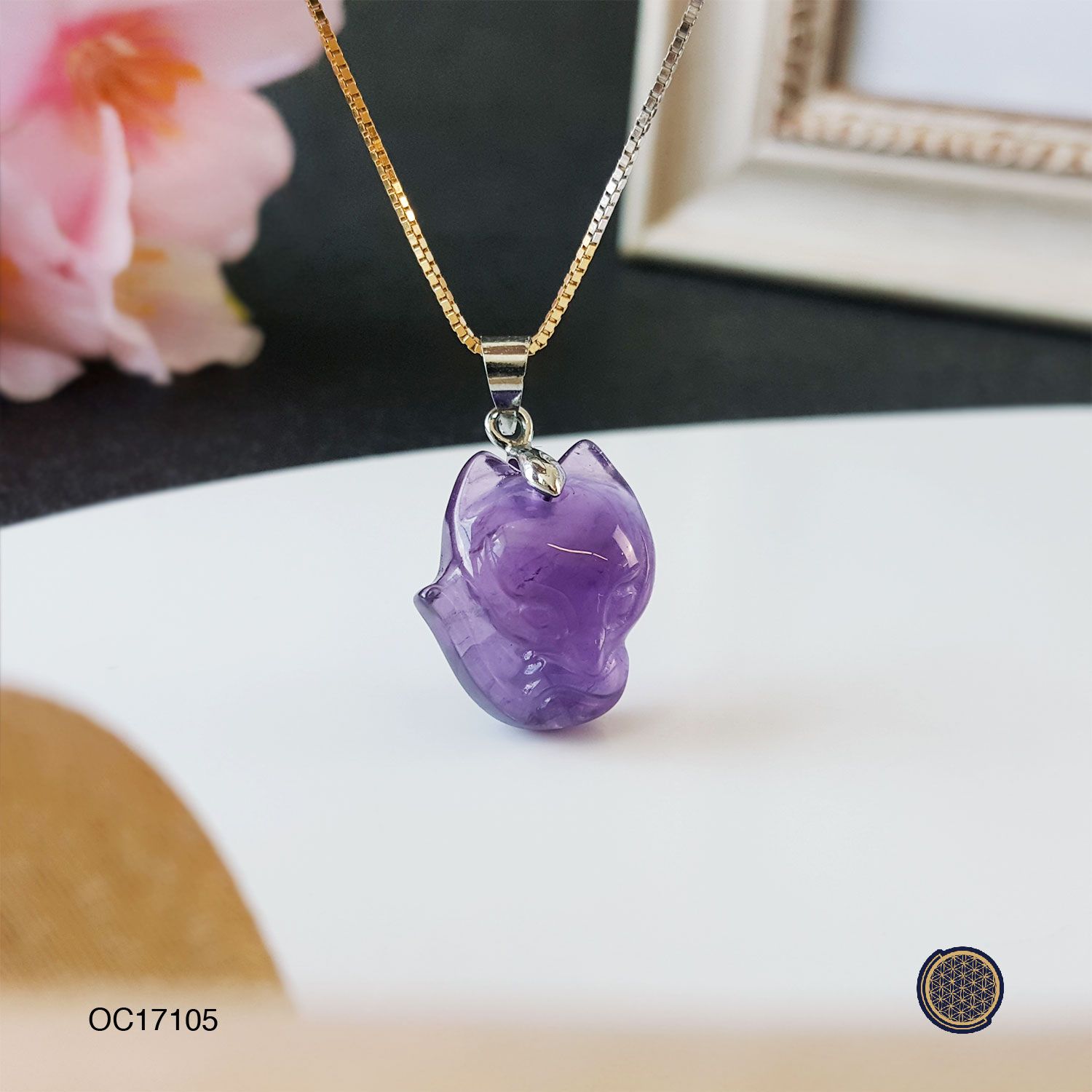 Amethyst Fox Pendant (S) 