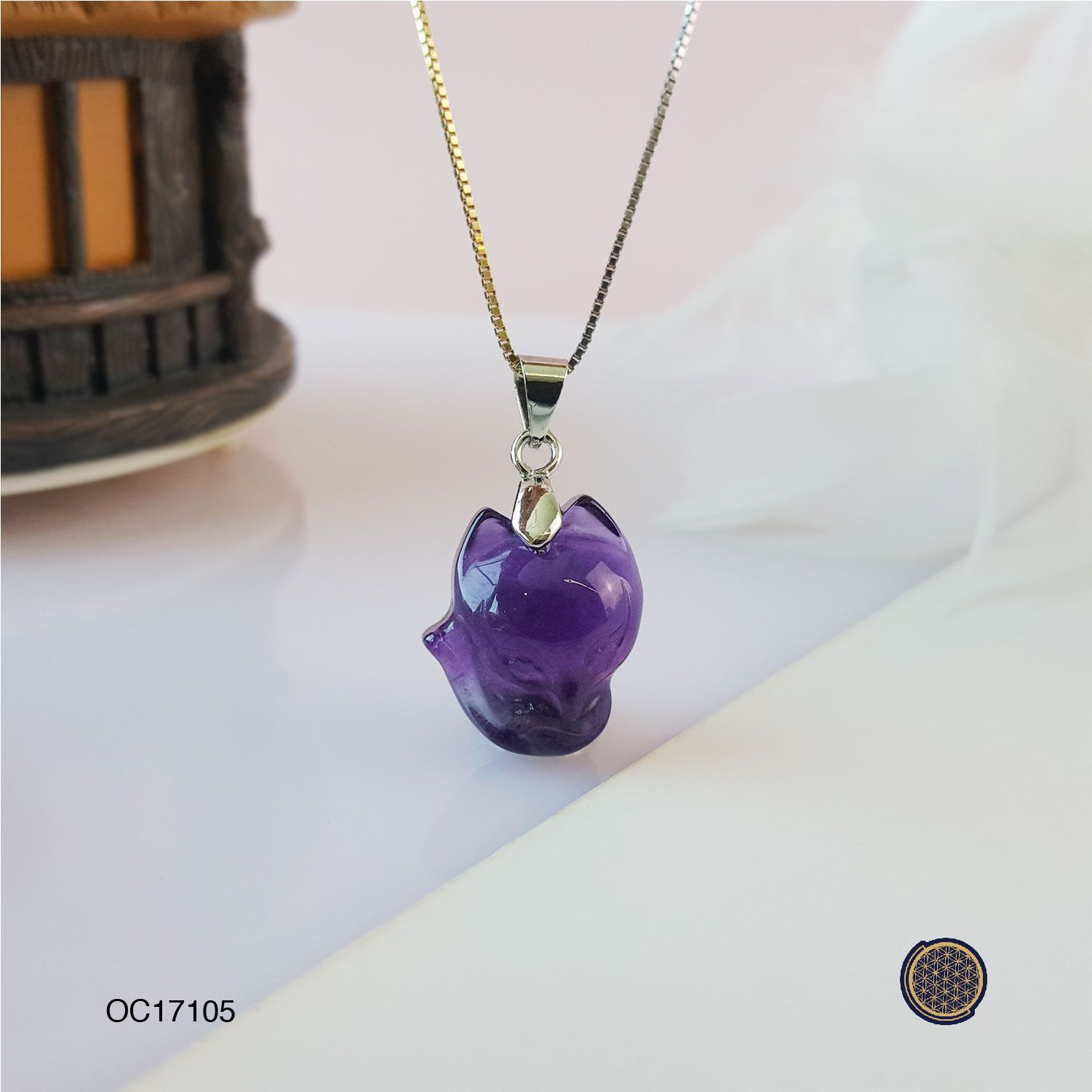 Amethyst Fox Pendant (S) 