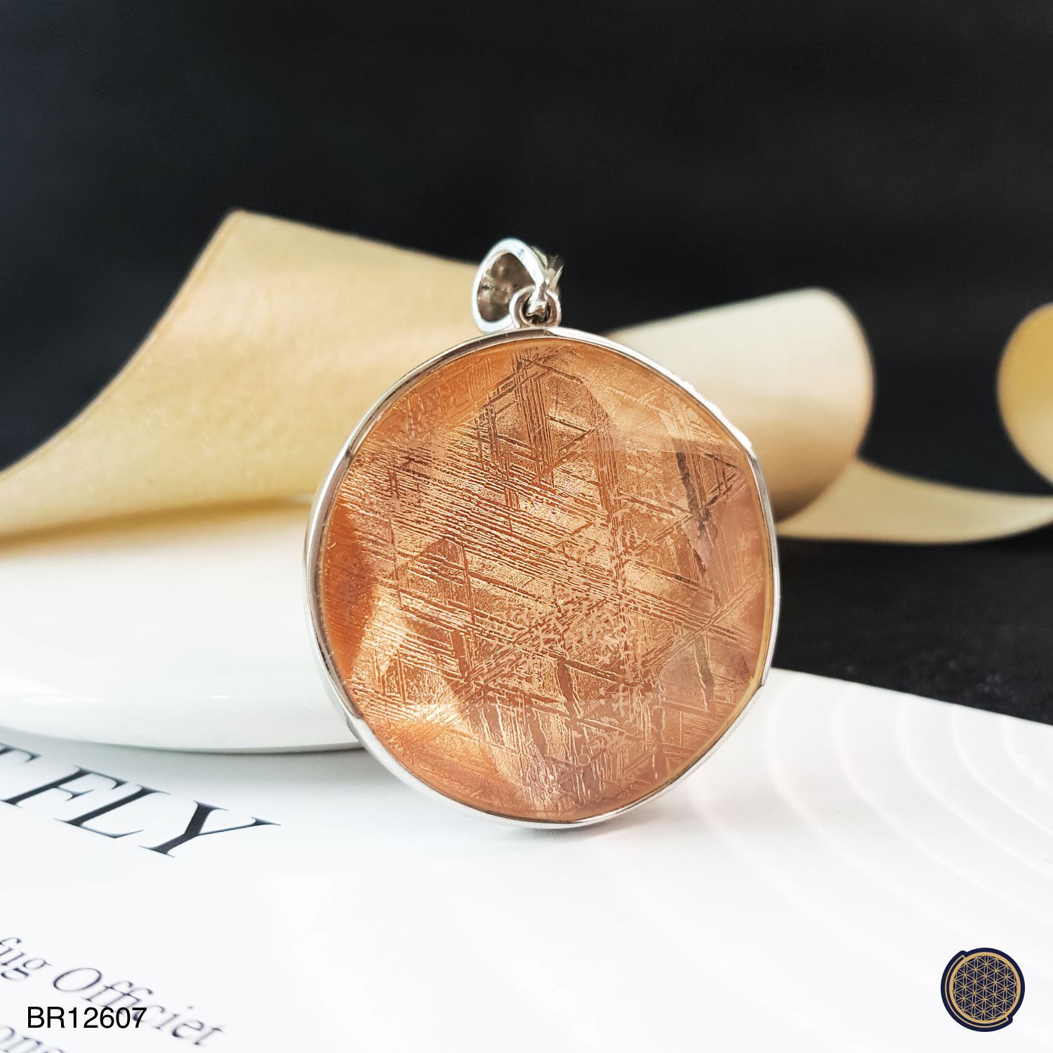 35mm 天铁大卫星吊坠 - 玫瑰金色