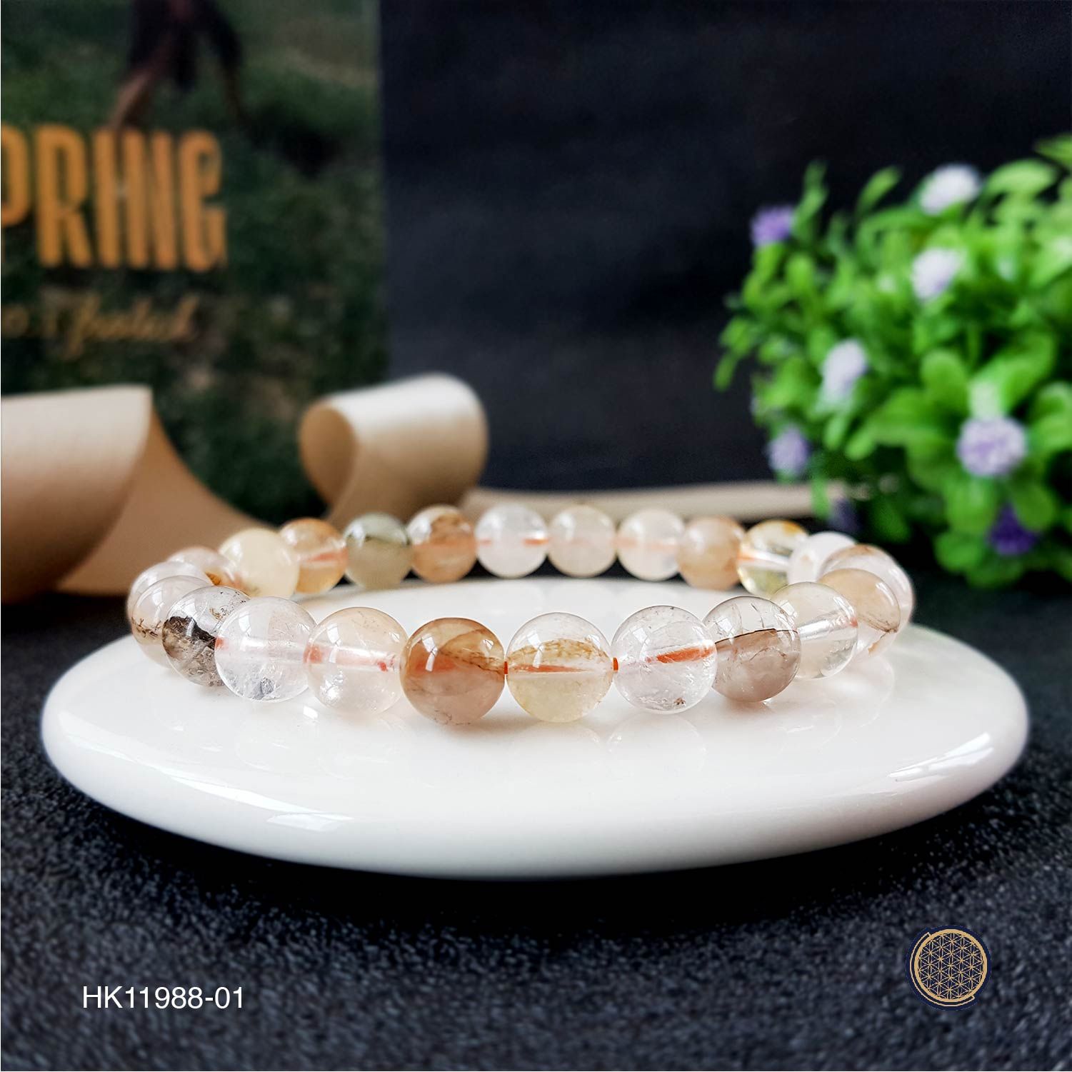 7-7.5mm Dendritic Agate Bracelet