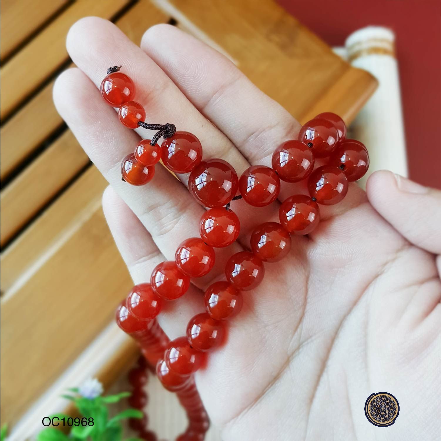 10mm Red Agate 108 Rosary