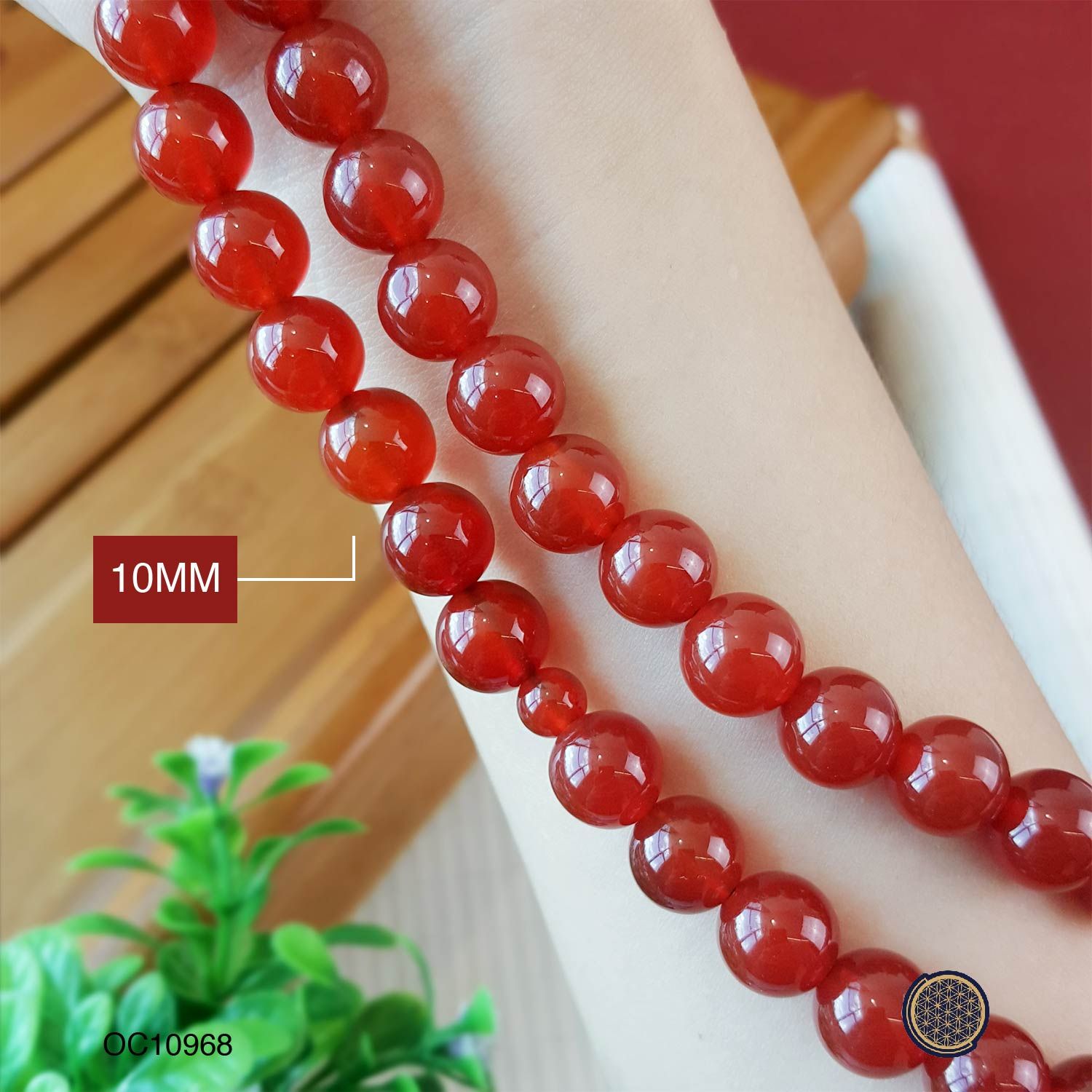 10mm Red Agate 108 Rosary