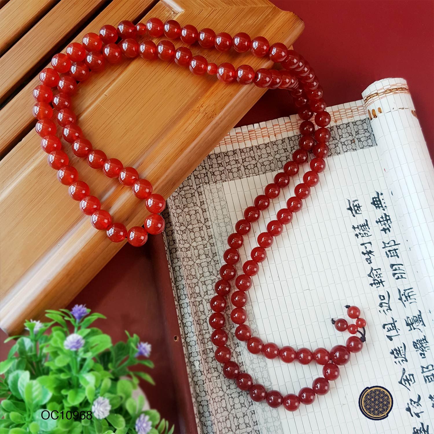 10mm Red Agate 108 Rosary