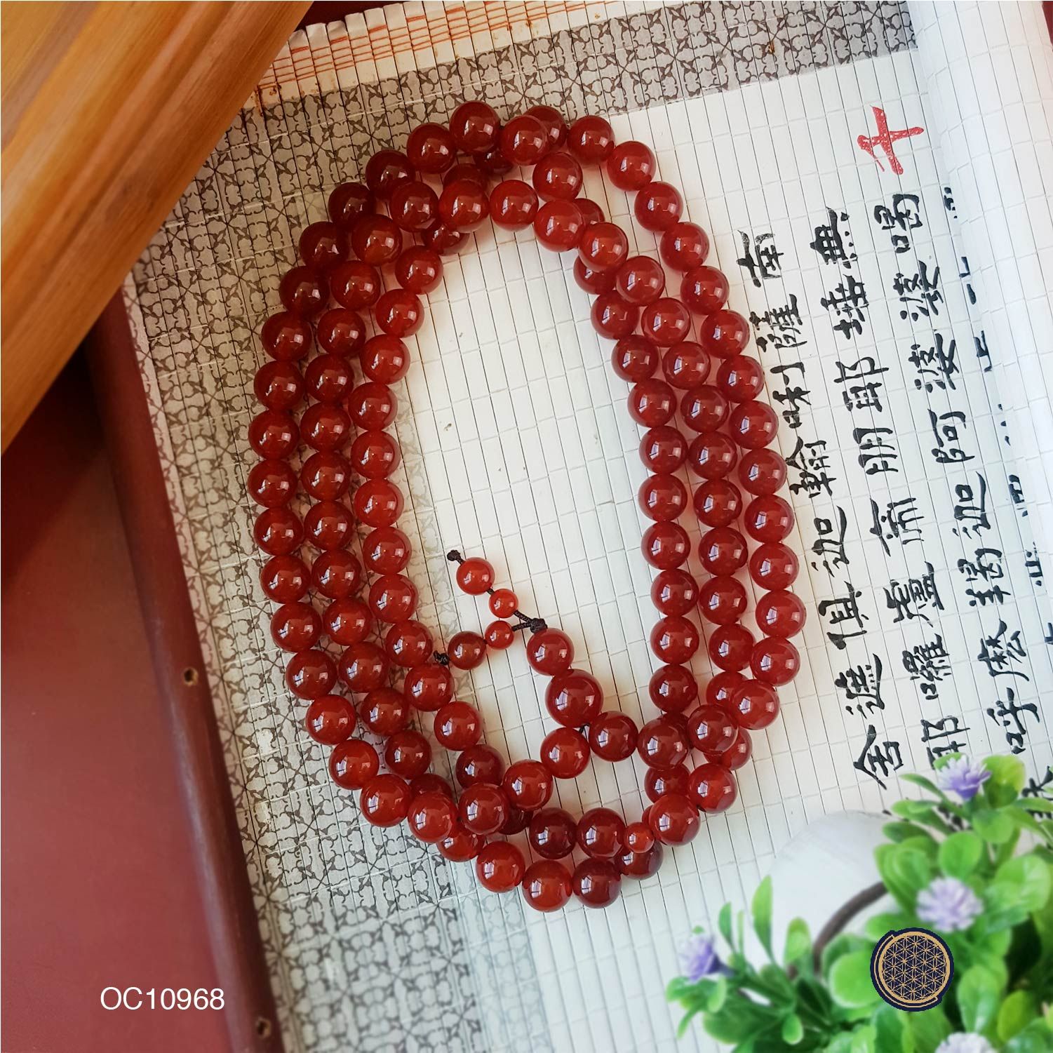 10mm Red Agate 108 Rosary