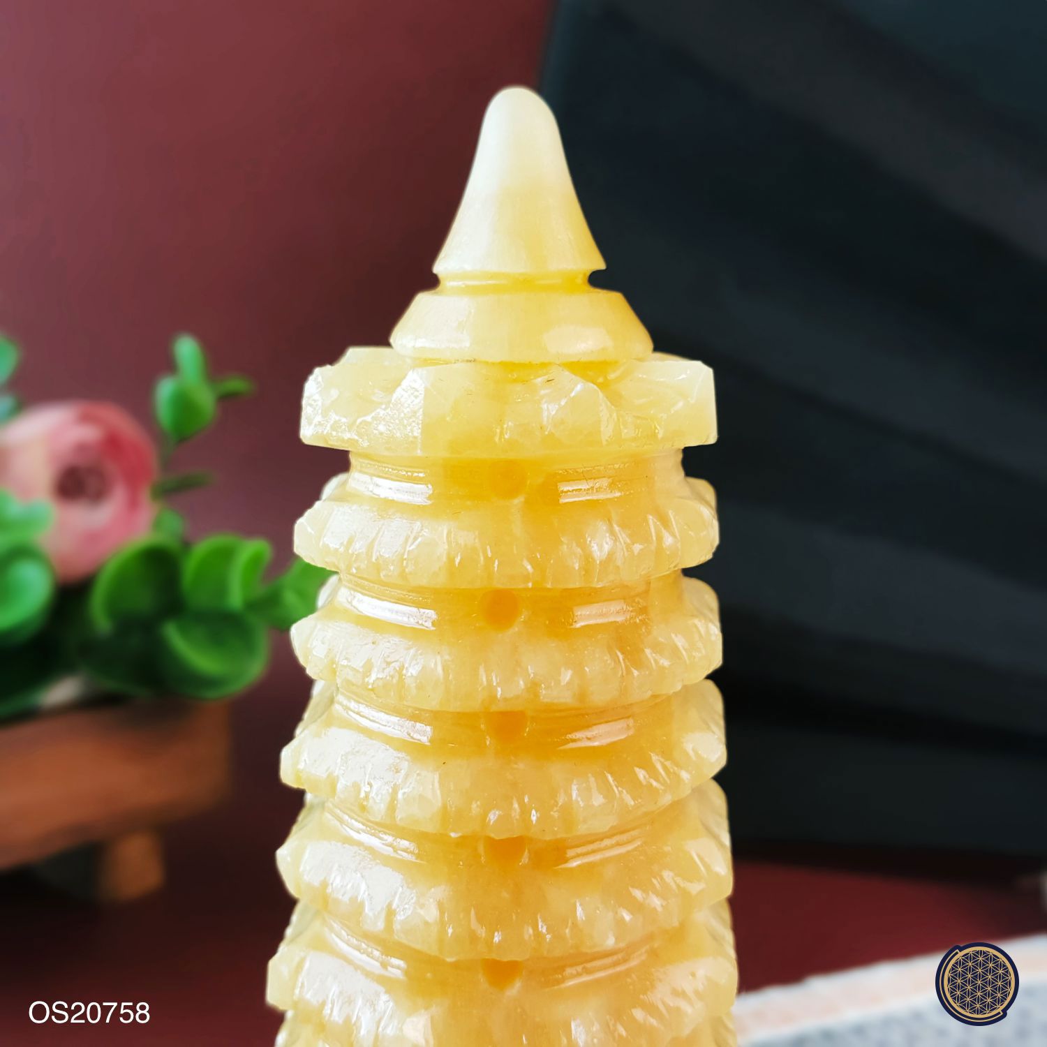 130mm Yellow Jasper Pagoda