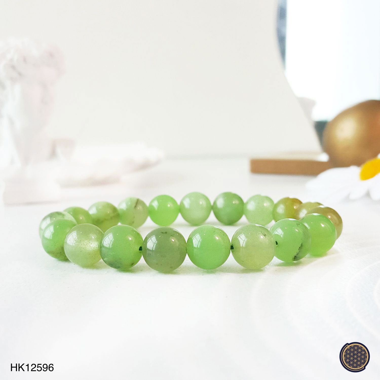 10-10.5mm Prehnite Bracelet