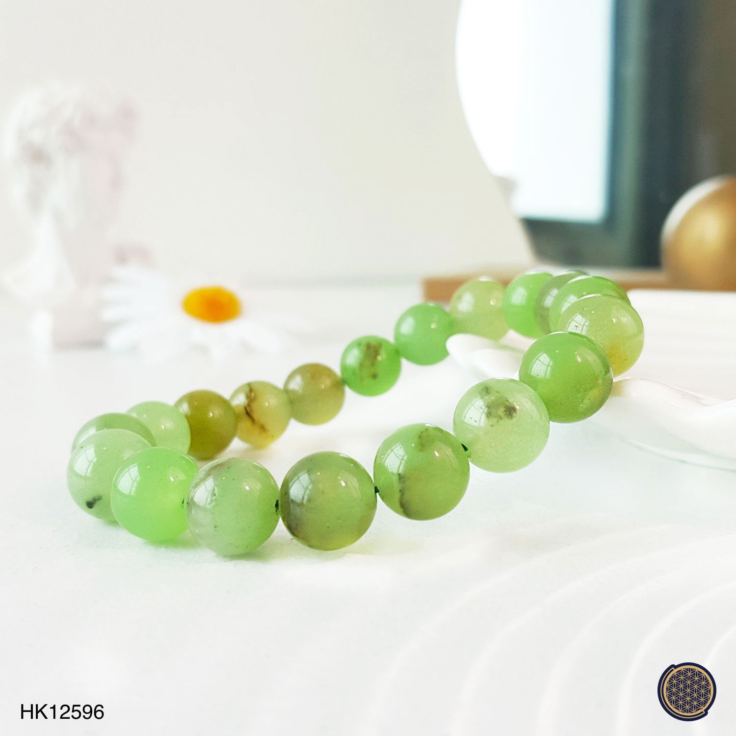 10-10.5mm Prehnite Bracelet