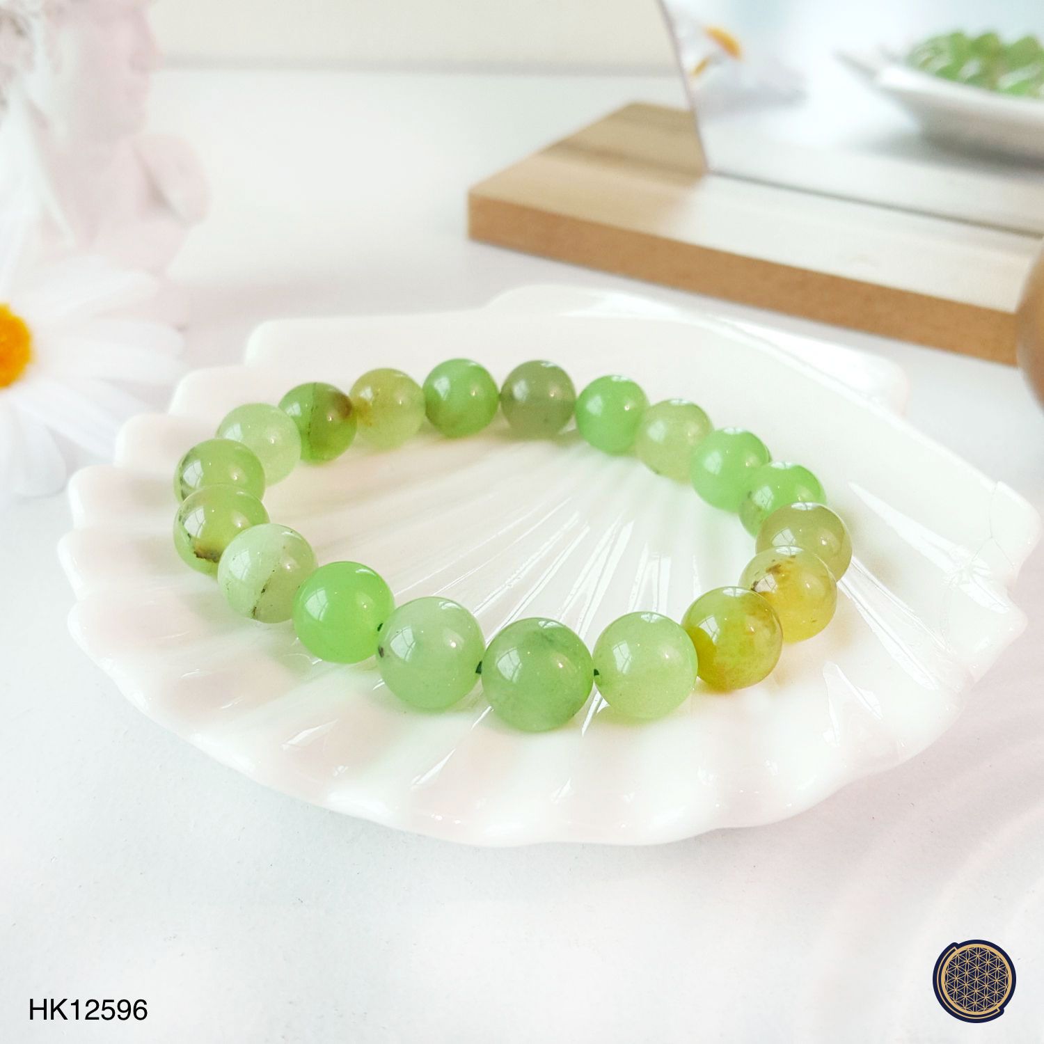 10-10.5mm Prehnite Bracelet