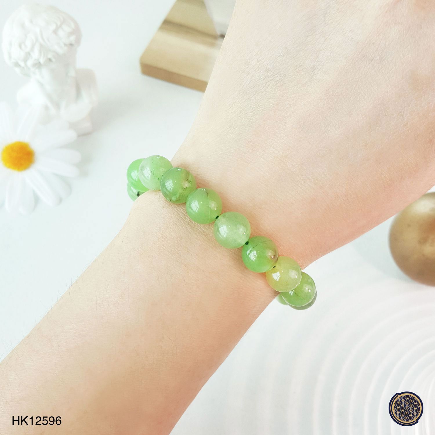 10-10.5mm Prehnite Bracelet