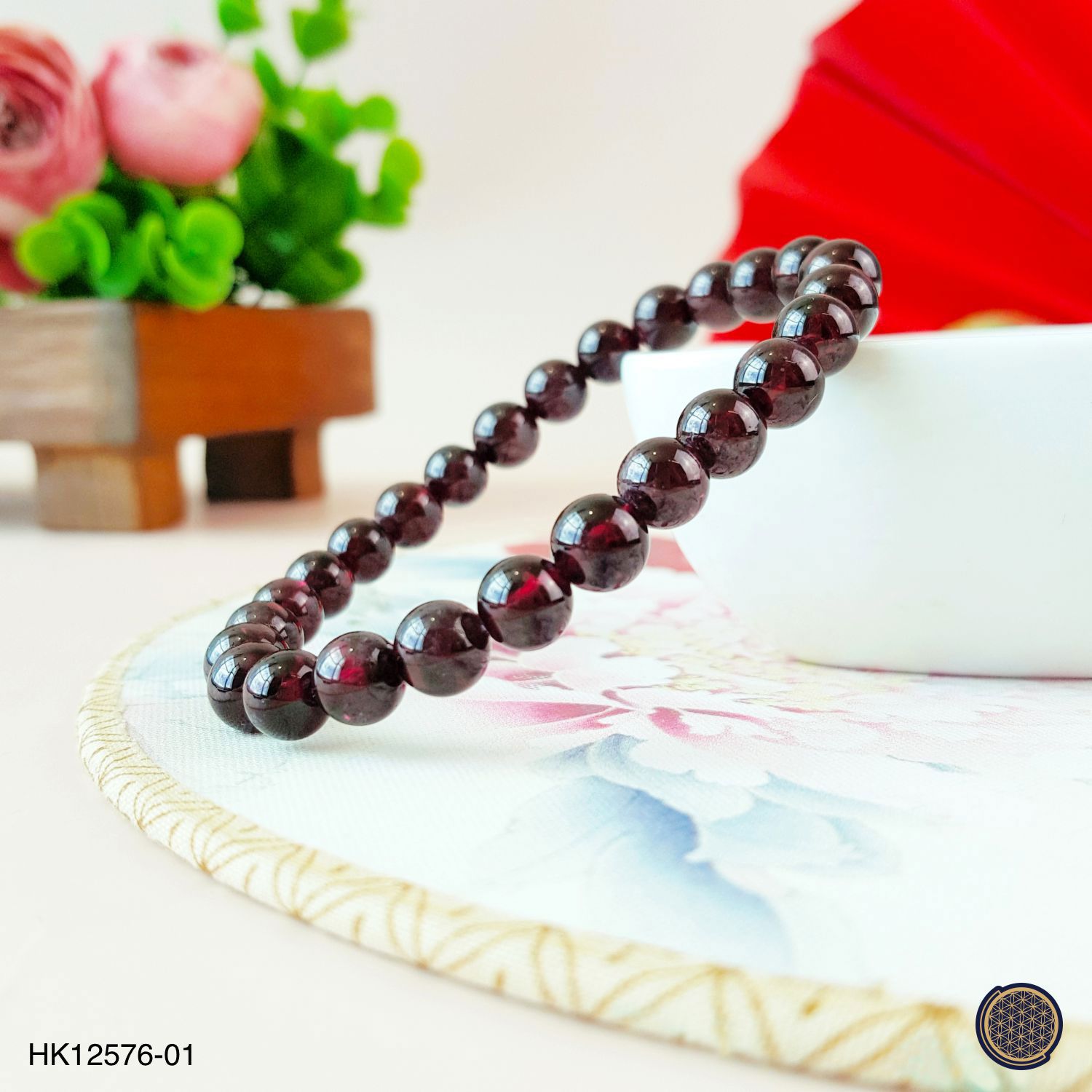 7-7.5mm Red Garnet Bracelet