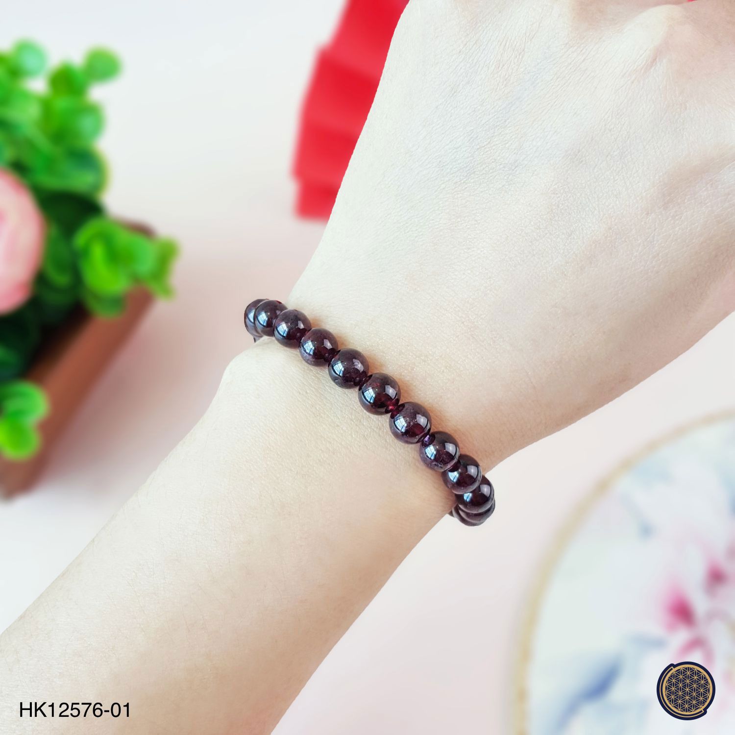 7-7.5mm Red Garnet Bracelet