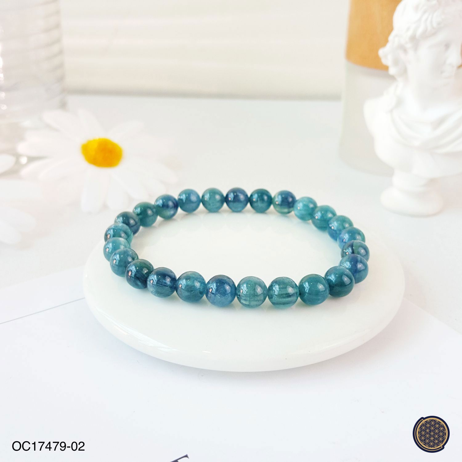 7-7.5mm Superior Grade Green Kyanite Bracelet