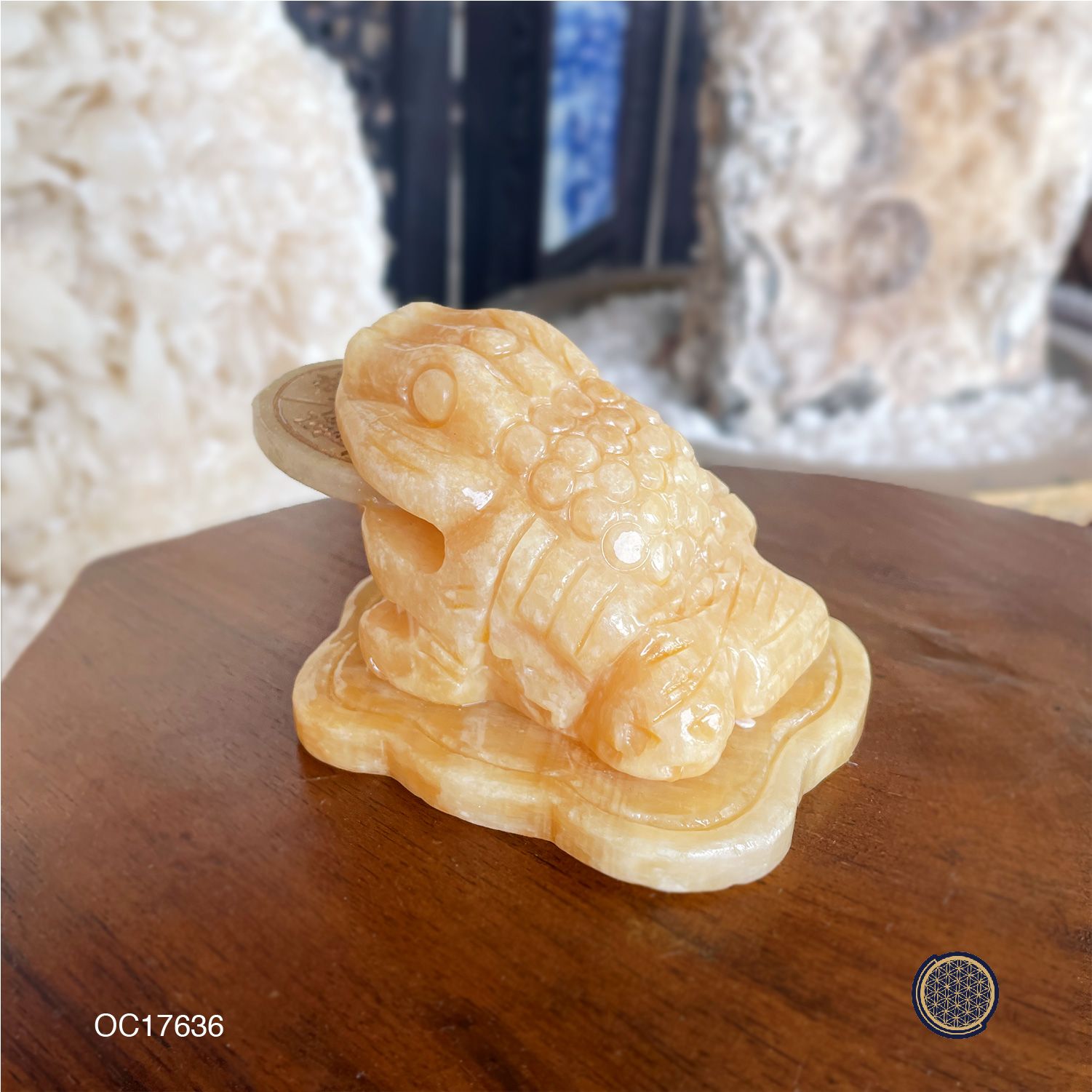 Yellow Jasper Toad Decoration