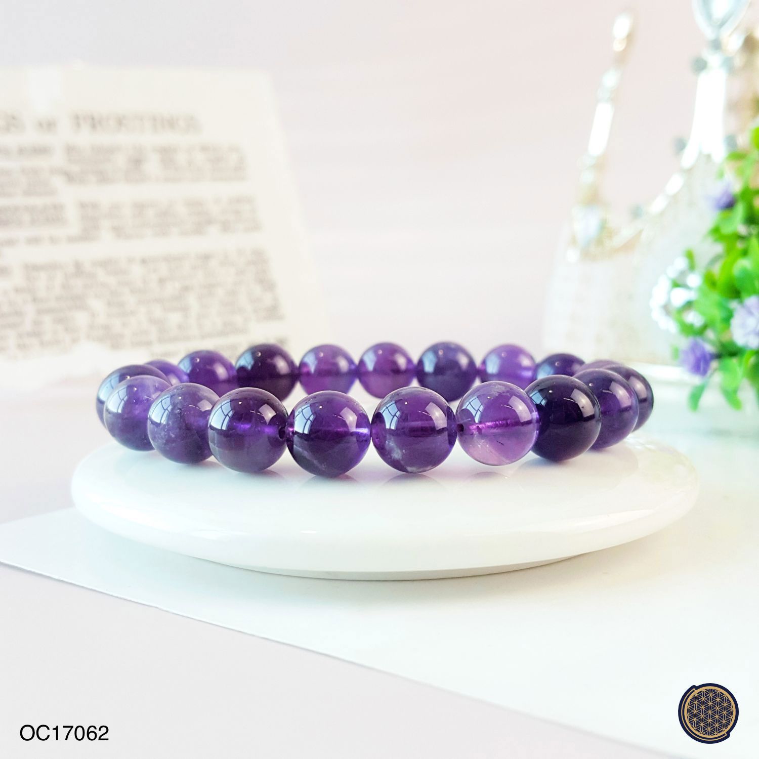 10mm Amethyst Bracelet