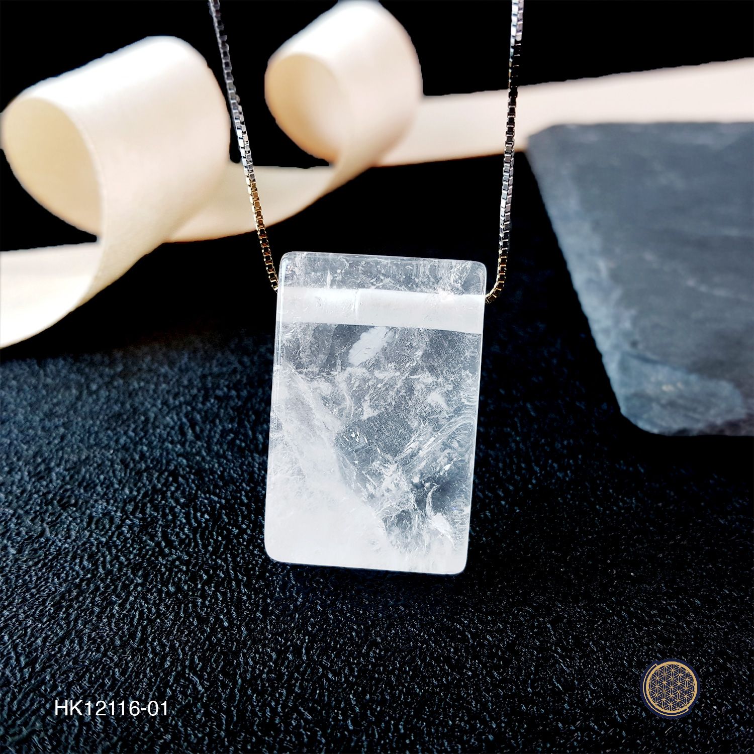 Clear Quartz Rectangle Pendant