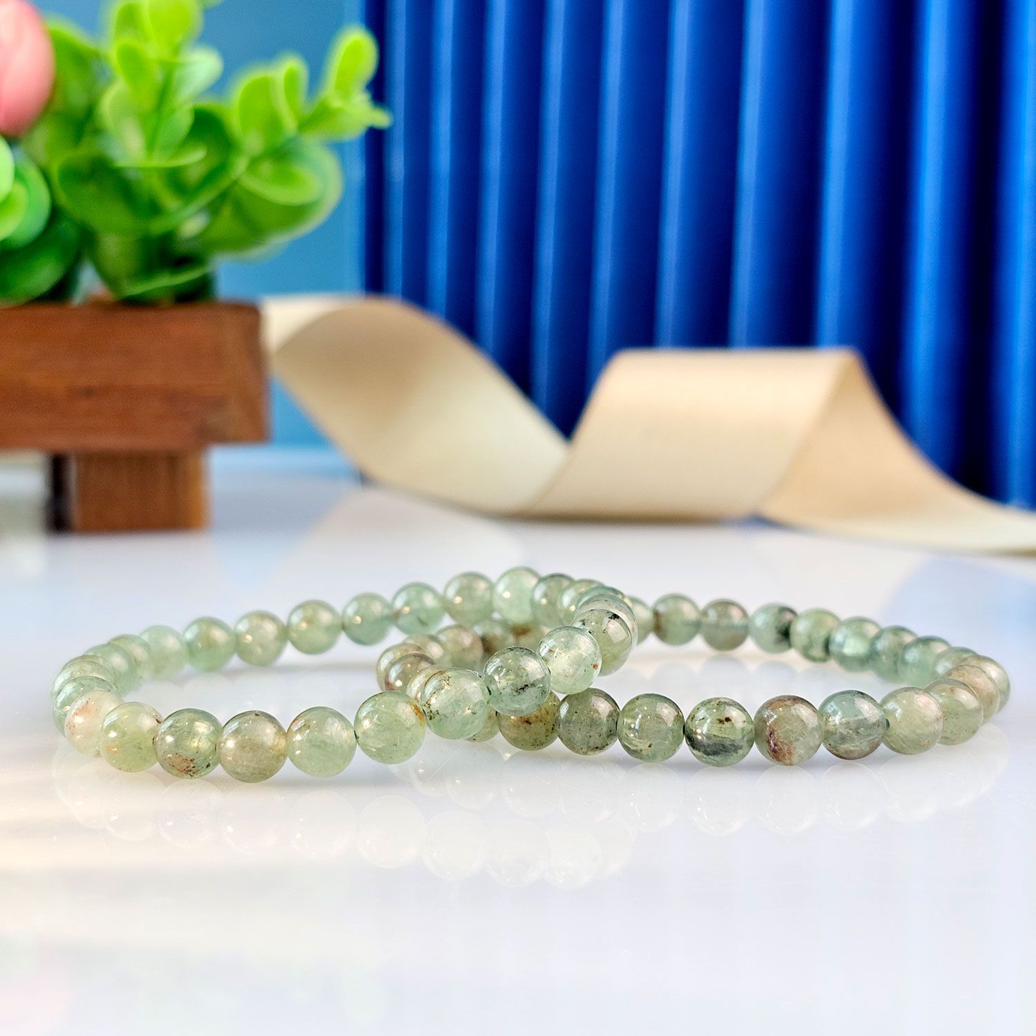 6-6.5mm Green Kyanite Bracelet