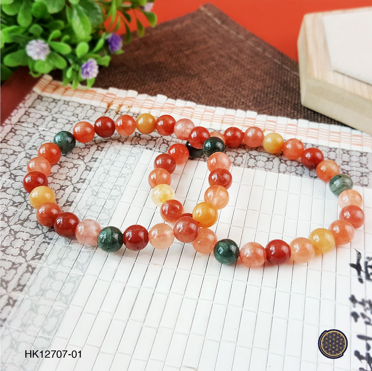 7-7.5mm Mixed Rutilated  Bracelet