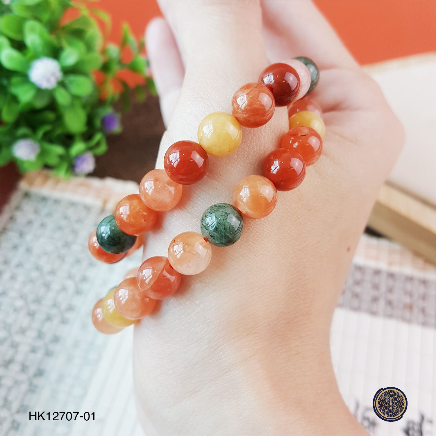 7-7.5mm Mixed Rutilated  Bracelet