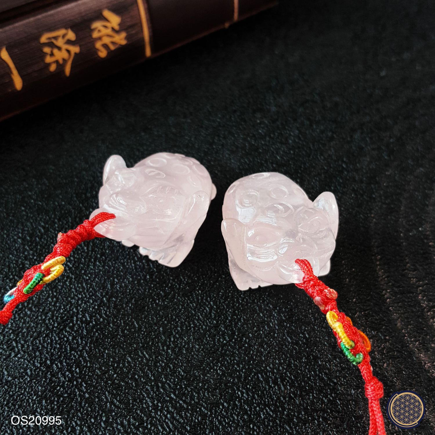 35mm x 16mm Rose Quartz Toad Charm